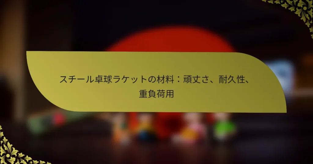 スチール卓球ラケットの材料：頑丈さ、耐久性、重負荷用